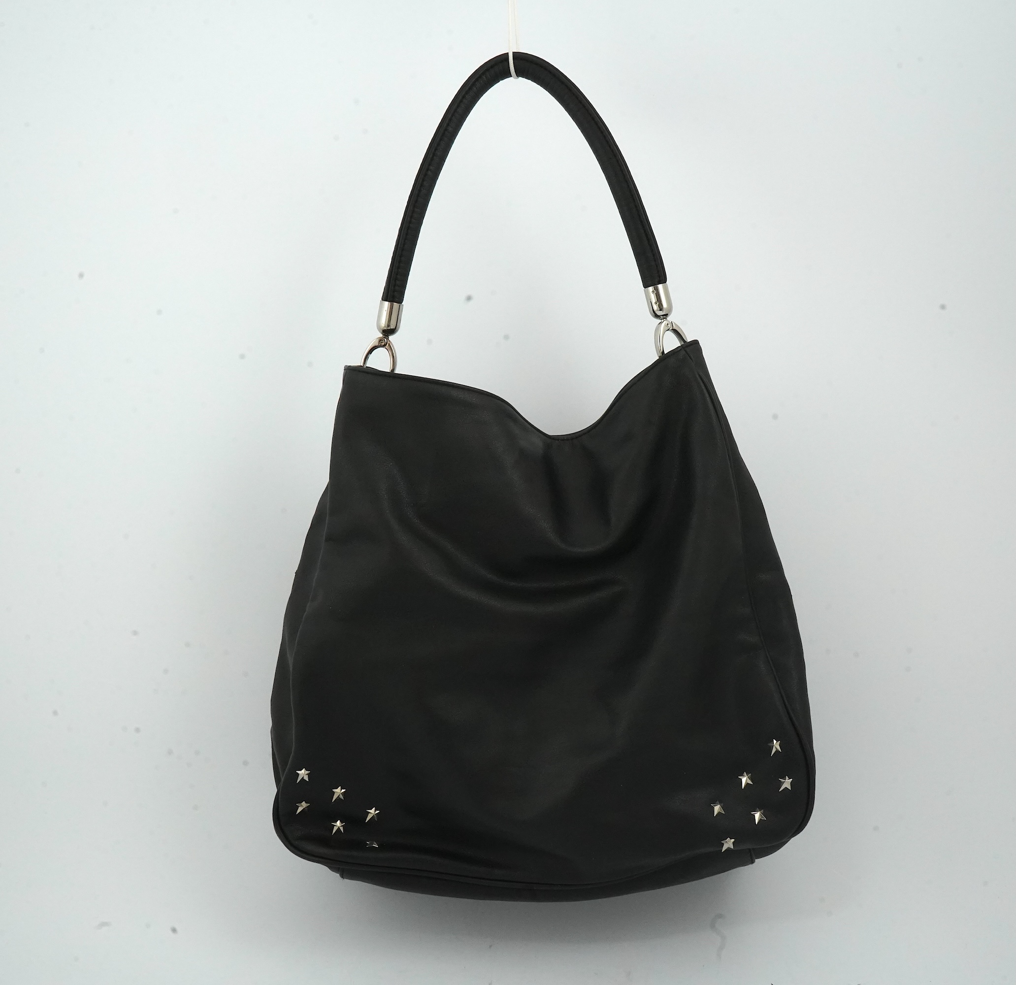 A black Thierry Mugler tote